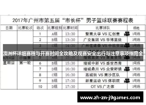 澳洲杯详细赛程与开赛时间全攻略及观赛安全出行与注意事项指南全 澳洲杯详细赛程与开赛时间全攻略及观赛安全出行与注意事项指南全